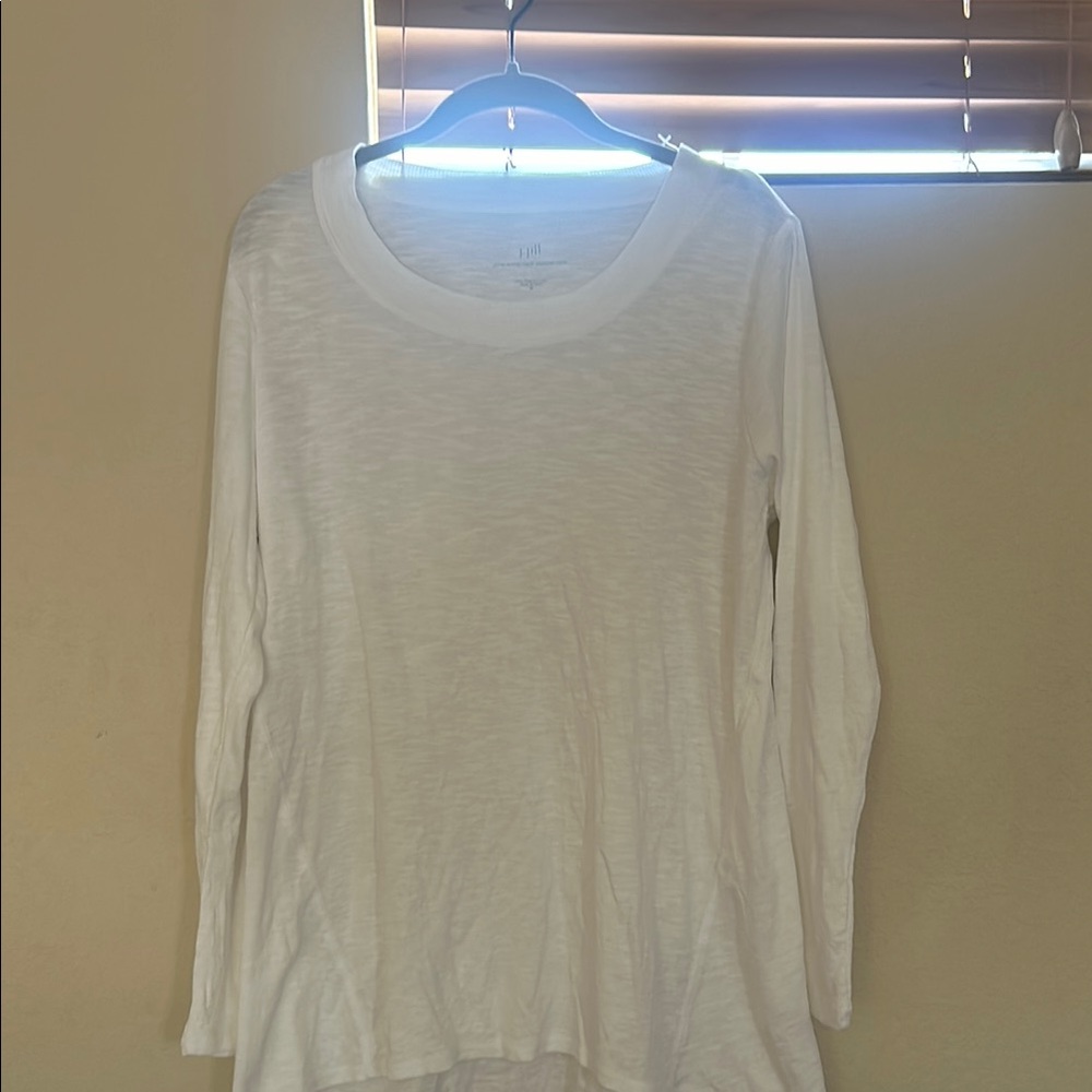 J. Jill Cream Ribbed 3/4 Sleeve Tunic